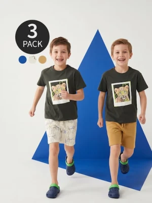 Sinsay - Szorty z dzianiny terry 3 pack - wielobarwny