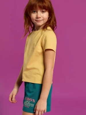 Sinsay - Szorty z dzianiny terry - ciemny turkus