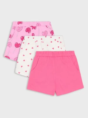 Sinsay - Szorty z elastyczną gumą w talii 3 pack - wielobarwny