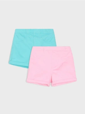 Sinsay - Szorty z gumką w talii 2 pack - wielobarwny