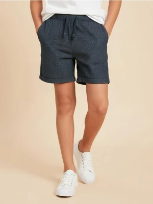 Sinsay - Szorty z lnem - mid blue