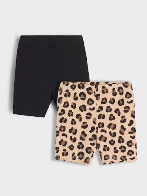 Sinsay - Szorty z miękkiej dzianiny 2 pack - brązowy