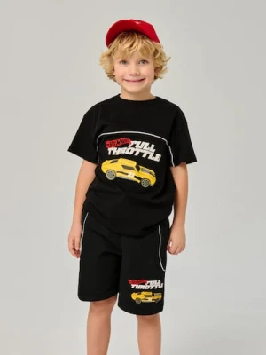 Sinsay - Szorty z nadrukiem Hot Wheels - czarny