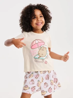 Sinsay - Szorty z nadrukiem Pusheen the Cat - różowy