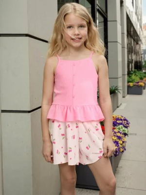 Sinsay - Szorty z owocowym motywem ze strukturalnej tkaniny - wielobarwny