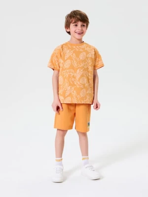 Sinsay - Szorty z ozdobną kolorową naszywką - pomarańczowy