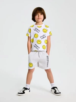 Sinsay - Szorty z ozdobnym haftem SmileyWorld® - szary