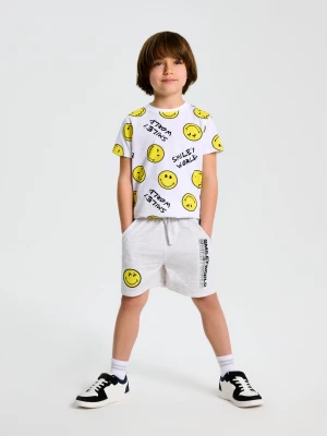 Sinsay - Szorty z ozdobnym haftem SmileyWorld® - szary