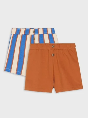 Sinsay - Szorty z ozdobnymi guzikami 2 pack - brązowy