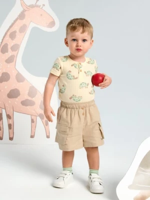 Sinsay - Szorty z ozdobnymi guzikami - beżowy