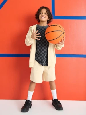 Sinsay - Szorty z przeszyciami - beżowy