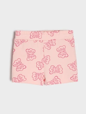 Sinsay - Szorty z szeroką gumą w pasie - różowy
