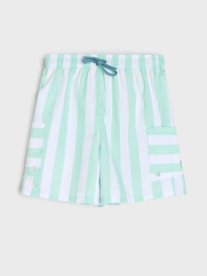 Sinsay - Szorty z tkaniny szybkoschnącej Active - zielony