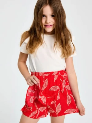 Sinsay - Szorty z wiskozy z ozdobną falbaną - wielobarwny