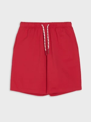 Sinsay - Szorty za kolano z materiału French Terry - czerwony