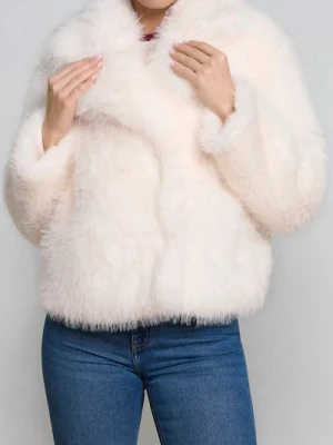 Sinsay - Sztuczne futro - kremowy