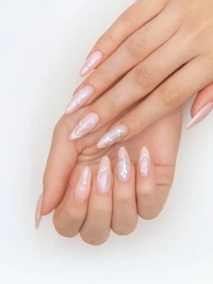 Sinsay - Sztuczne paznokcie z błyszczącym wykończeniem - srebrny