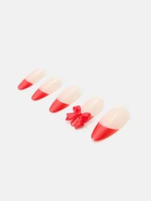 Sinsay - Sztuczne paznokcie z matowym wykończeniem - czerwony