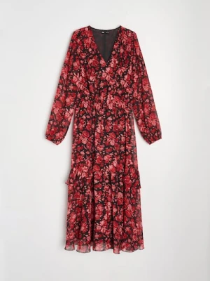 Sinsay - Szyfnowa sukienka maxi - wielobarwny