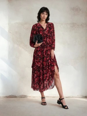 Sinsay - Szyfnowa sukienka maxi - wielobarwny