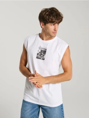Sinsay - Tank top Muhammad Ali - biały