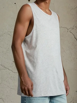 Sinsay - Tank top w stylu basic - szary