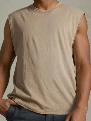 Sinsay - Tank top z efektem sprania - brązowy