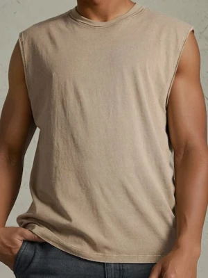 Zdjęcie produktu Sinsay - Tank top z efektem sprania - brązowy