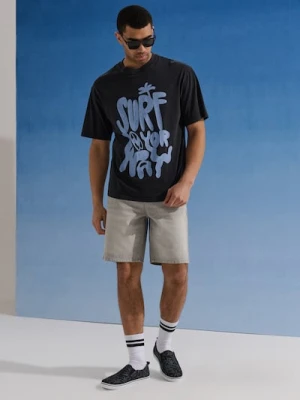 Sinsay - Tenisówki typu slip-on z motywem palm - czarny