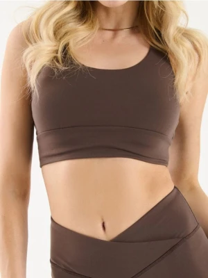 Sinsay - Top sportowy - brązowy