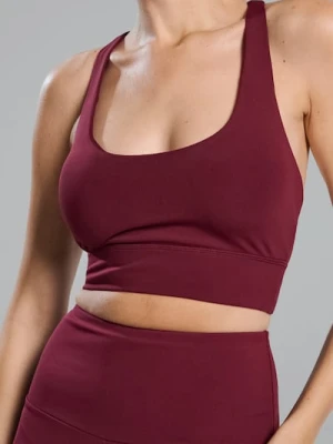 Sinsay - Top sportowy na ramiączkach - bordowy