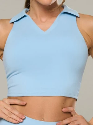 Sinsay - Top sportowy z kołnierzykiem - niebieski