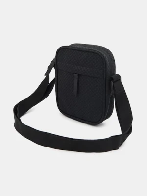 Sinsay - Torba crossbody z tłoczonym wzorem - czarny