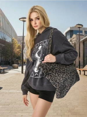 Sinsay - Torba shopperka z nadrukiem w panterkę - wielobarwny