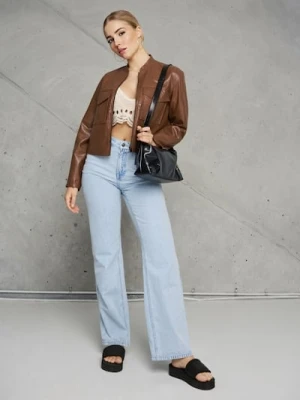 Sinsay - Torebka baguette na ramię z imitacji skóry - czarny