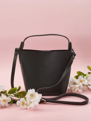 Sinsay - Torebka bucket bag - czarny