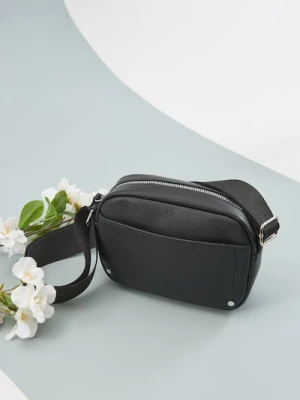 Zdjęcie produktu Sinsay - Torebka crossbody z imitacji skóry - czarny
