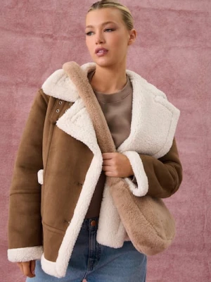 Sinsay - Torebka hobo na ramię - beżowy