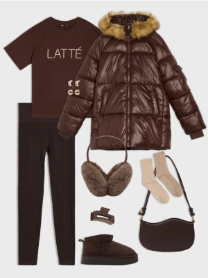 Sinsay - Torebka hobo z imitacji skóry - brązowy