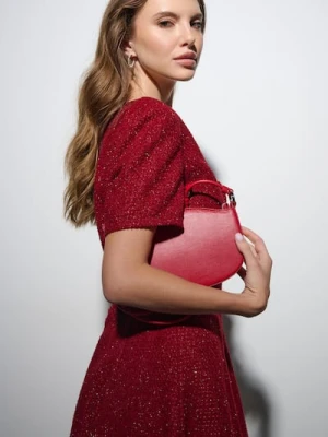 Sinsay - Torebka hobo z imitacji skóry - czerwony