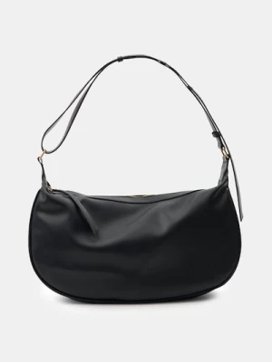 Sinsay - Torebka hobo z imitacji skóry na regulowanym pasku - czarny