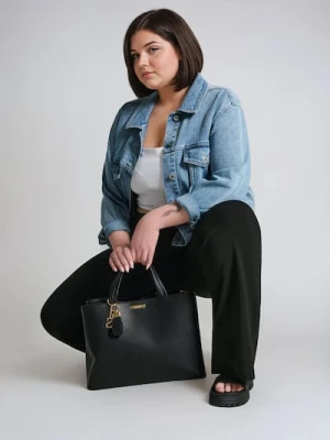 Sinsay - Torebka kuferek ze złotymi detalami - czarny