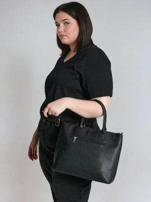 Sinsay - Torebka listonoszka z imitacji skóry - czarny