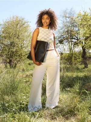 Sinsay - Torebka na ramię z plecionki - czarny