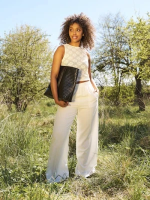 Sinsay - Torebka na ramię z plecionki - czarny