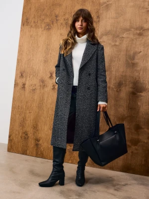Sinsay - Torebka shopper z imitacji skóry - czarny