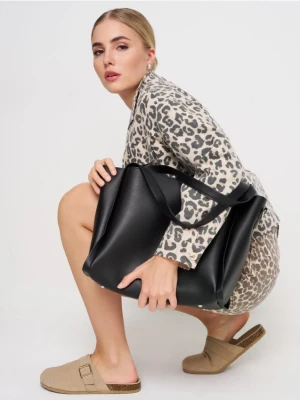 Sinsay - Torebka shopper z kosmetyczką - czarny