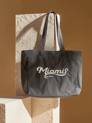 Sinsay - Torebka shopper z napisem Miami - szary