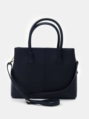 Sinsay - Torebka tote z imitacji skóry - czarny