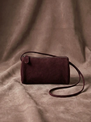 Sinsay - Torebka typu barrel bag z imitacji zamszu - czerwony